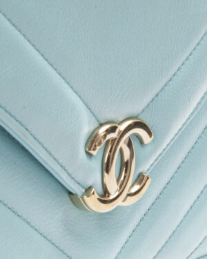 Alternative view of Chanel Flap Envelope Medium Chevron Turchese
