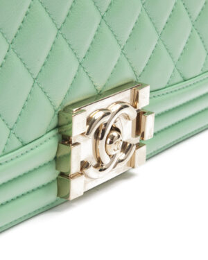 Alternative view of Chanel Boy Medium Trapuntata Verde Menta