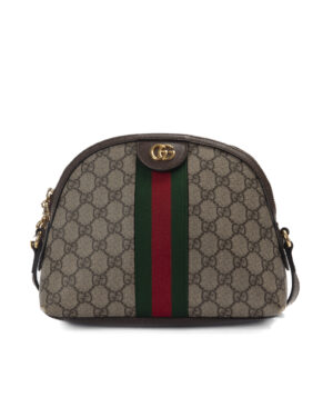 Gucci Tracolla Dome Ophidia Web GG Supreme Marrone