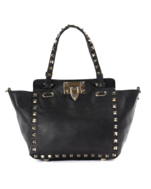 Valentino Rockstud Shopper Small Nera