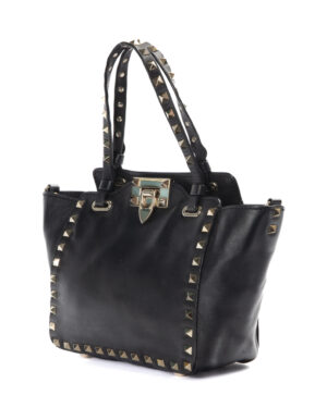 Alternative view of Valentino Rockstud Shopper Small Nera