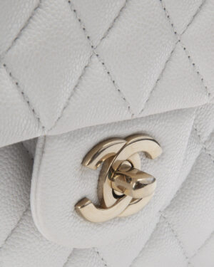Alternative view of Chanel 23 Timeless Double Flap Caviar Bianca