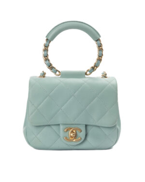 Chanel Flap In The Loop Mini Timeless Azzurra