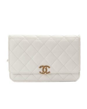 Chanel Wallet On Chain Timeless Caviar Bianca
