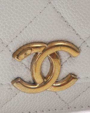 Alternative view of Chanel Wallet On Chain Timeless Caviar Bianca