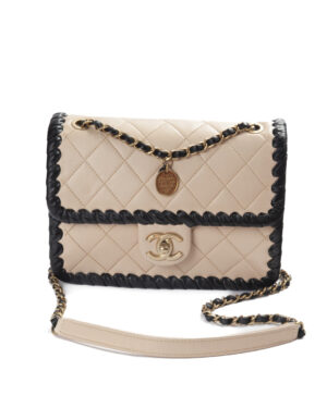 Chanel My Own Frame Square Small Intrecciata Rosa