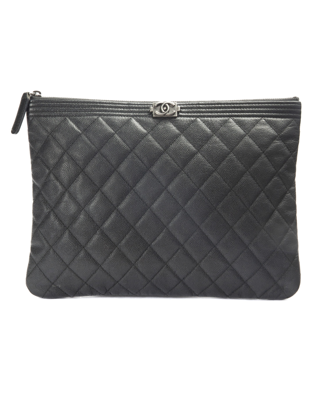 Chanel Pochette Boy Small Trapuntata Caviar Nera