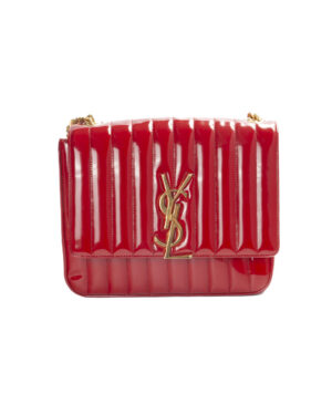 Saint Laurent Viky Large Trapuntata Vernice Rossa