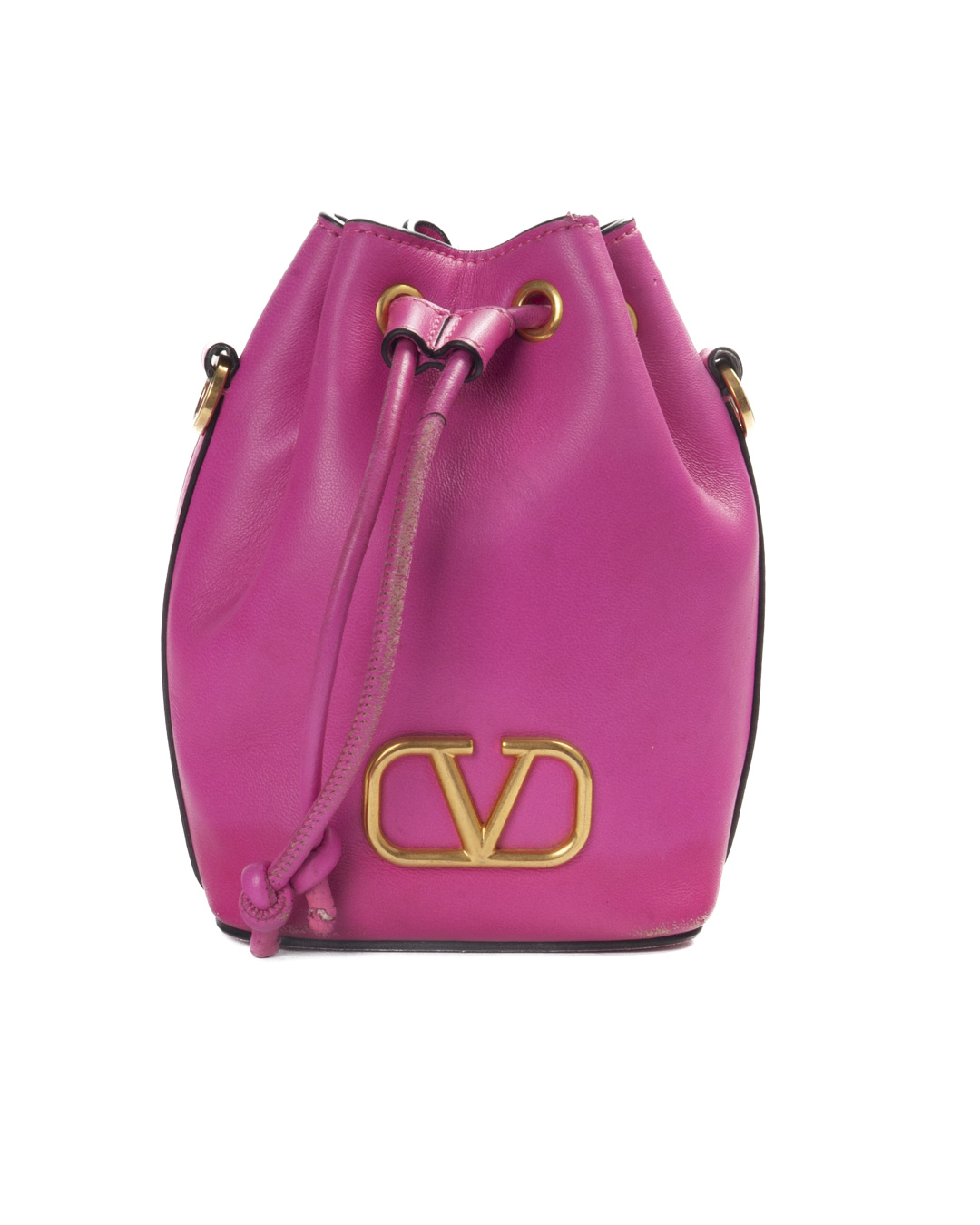 Valentino Bucket V Logo Mini Fucsia