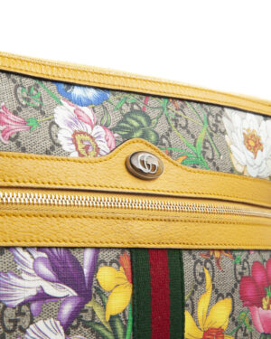 Alternative view of Gucci Pochette Flora Small GG Supreme Gialla