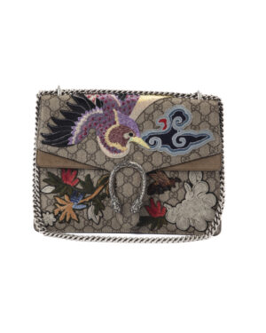 Gucci Dionysus Birds Large GG Supreme Beige