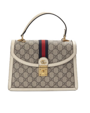 Gucci Ophidia Handle Small GG Supreme Bianca