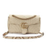 Gucci Marmont 26 GG Matelassè Rafia Beige
