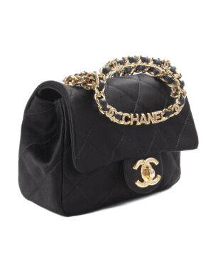 Alternative view of Chanel Mini Square Handle Timeless Raso Nero