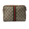 Gucci Pochette Zip Small Web GG Supreme Marrone
