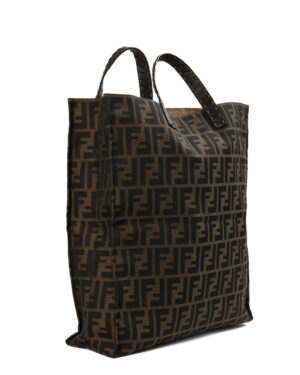 Alternative view of Fendi Tote Vertical FF Logomania Marrone