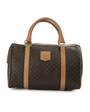 Celine Boston Medium Vintage Macadam Marrone