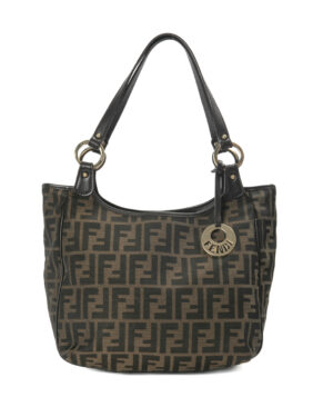 Fendi Chef Hobo Small FF Logomania Marrone