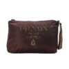 Prada Pochette Zip Medium Logo Nylon Viola