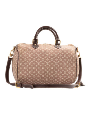Louis Vuitton Speedy 30 Bandouliere Mini Lin Bordeaux