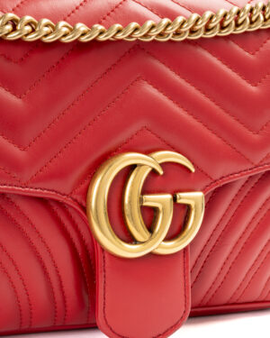 Alternative view of Gucci Marmont 26 GG Matelassè Rossa