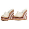 House Of Honey Sandali Zeppa Perlina Rosa Bianco