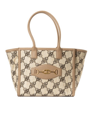 Elisabetta Franchi Shopper Large Canvas Cipria