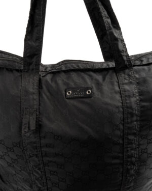 Alternative view of Gucci Tote Vertical Large Nylon GG Supreme Nero