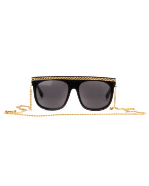 Stella McCartney Sunglasses Square Chain Nera
