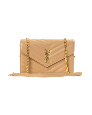 Alternative view of Saint Laurent Pochette Iconic Cassandre Granulata Beige