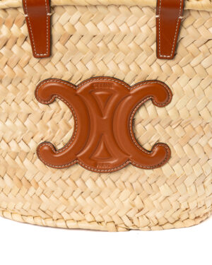 Alternative view of Celine Triomphe Small Rafia Beige