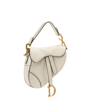 Alternative view of Dior Saddle Mini Granulata Bianca