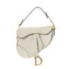 Dior Saddle Mini Granulata Bianca