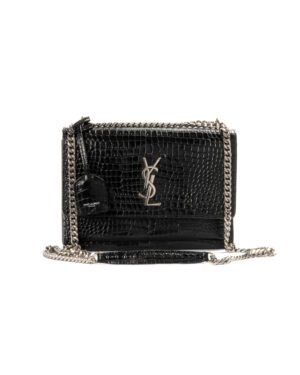Saint Laurent Sunset Medium Cocco Lucida Nera