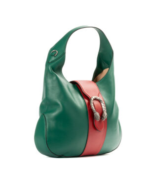 Alternative view of Gucci Jackie Dionysus Stripe Large Bicolor Verde