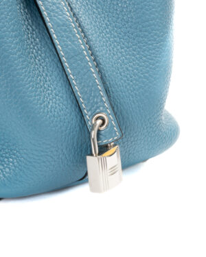 Alternative view of Hermès Sac Picotin Lock 18 Clemence Blue