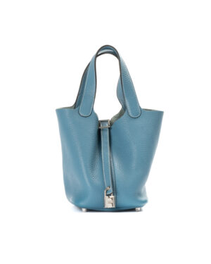 Hermès Sac Picotin Lock 18 Clemence Blue
