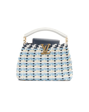 Louis Vuitton Capucines Guinguette BB Taurillon Intrecciata Azzurra