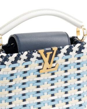 Alternative view of Louis Vuitton Capucines Guinguette BB Taurillon Intrecciata Azzurra