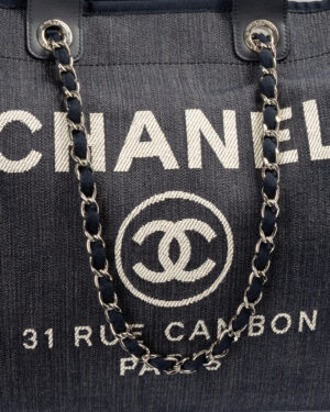 Alternative view of Chanel Deauville Maxi Denim Blu