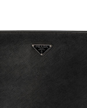 Alternative view of Prada Clutch Zip Large Saffiano Nera