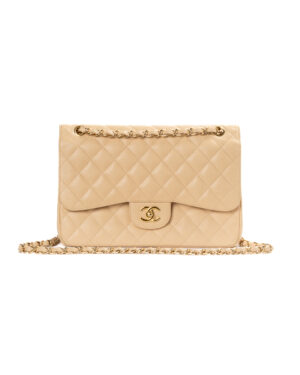 Chanel Jumbo Timeless Double Flap Caviar Beige