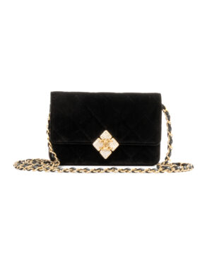 Chanel Wallet On Chain Swarovshi Velluto Nero