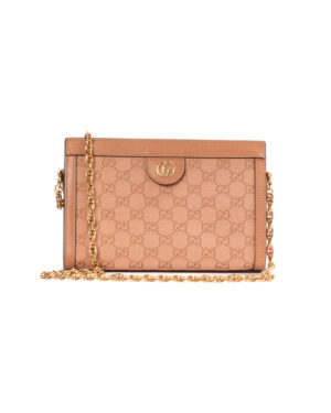 Gucci Pochette Ophidia Chain Small GG Supreme Rosa