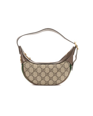 Gucci Mezzaluna Ophidia Web GG Supreme Marrone