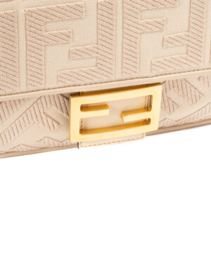 Alternative view of Fendi Baguette Medium FF Tela Beige