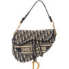 Dior Saddle Strap Medium Jacquard Blu