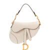 Dior Saddle Mini Granulata Bianca