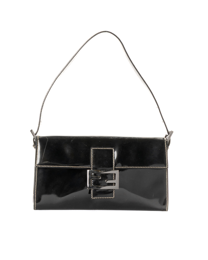Fendi Baguette Small Vintage Vernice Nero