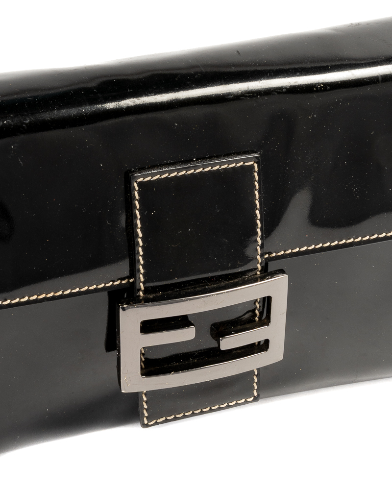 Alternative view of Fendi Baguette Small Vintage Vernice Nero